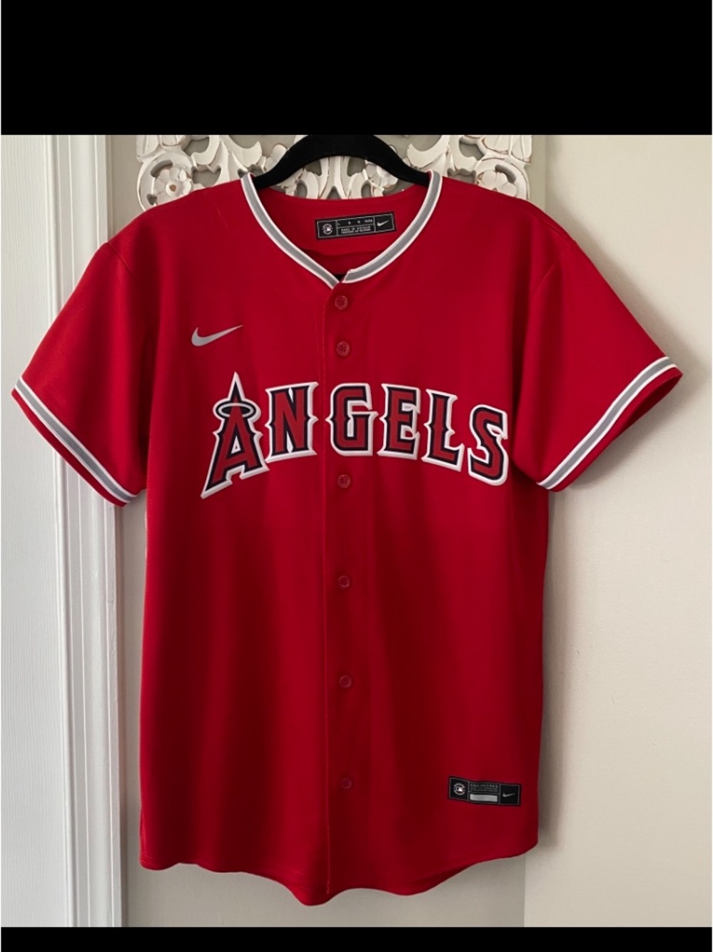 Nike x LA Angels x Mike Trout #27 Red Alternate Limited Jersey Youth Sz L 14/16